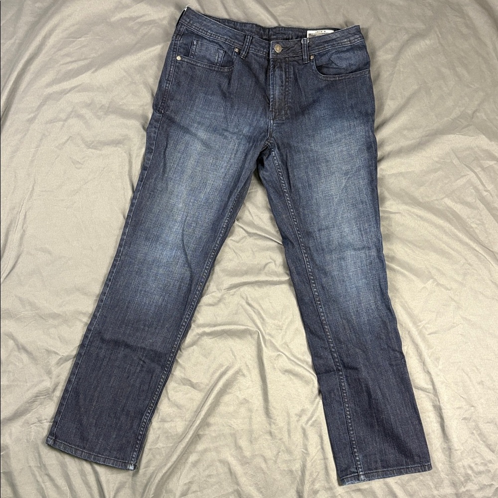 Buffalo David Bitton Men's Dark Blue Slim Straight  Stretch Jeans 32x30 - Picture 3 of 4